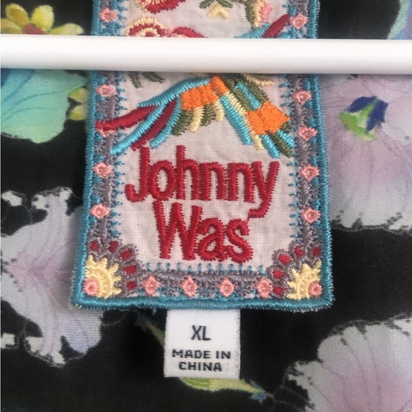 Johnny Was Ella Natania Silk Tiered Floral Tassel Midi Dress XL - Picture 10 of 11